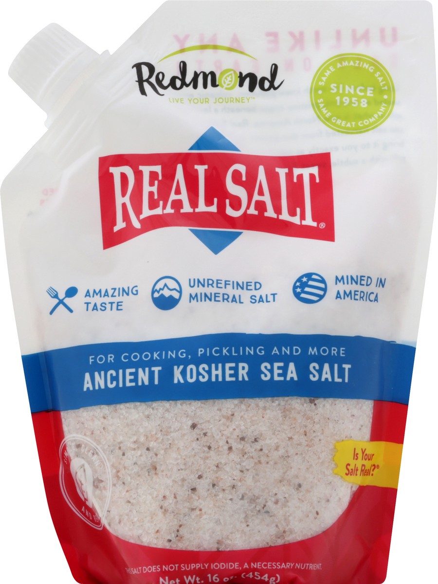 slide 5 of 8, Redmond RealSalt Gourmet Kosher Sea Salt, 16 oz