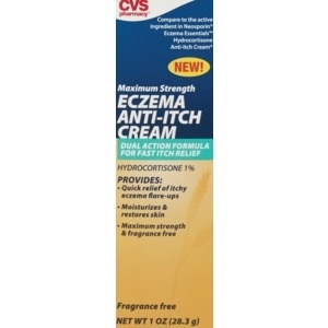 slide 1 of 1, CVS Pharmacy Maximum Strength Eczema Anti-Itch Cream, 1 oz; 28.3 gram