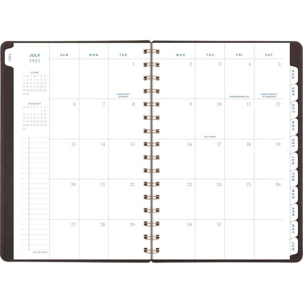 slide 10 of 10, AT-A-GLANCE® Signature Collection Academic 2025-2026 Weekly Monthly Planner, Brown, Small, 5"" x 8"", 1 ct