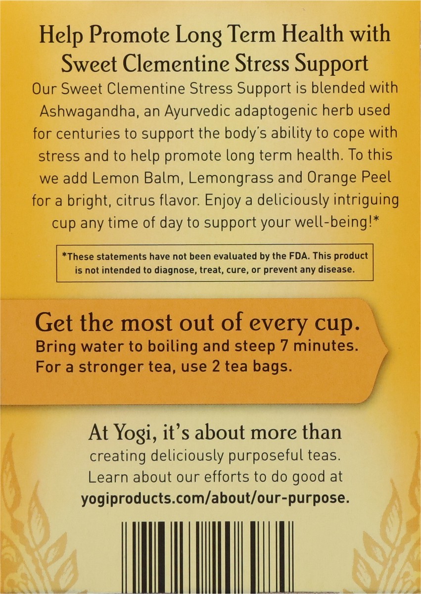 slide 4 of 9, Yogi Tea Bags Sweet Clementine Stress Support 16 Tea Bags, 16 ct