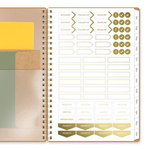 slide 3 of 9, Cambridge® WorkStyle® Focus Academic 2025-2026 Weekly Monthly Planner, Sunbaked Clay, Small, 5 1/2"" x 8 1/2"", 1 ct