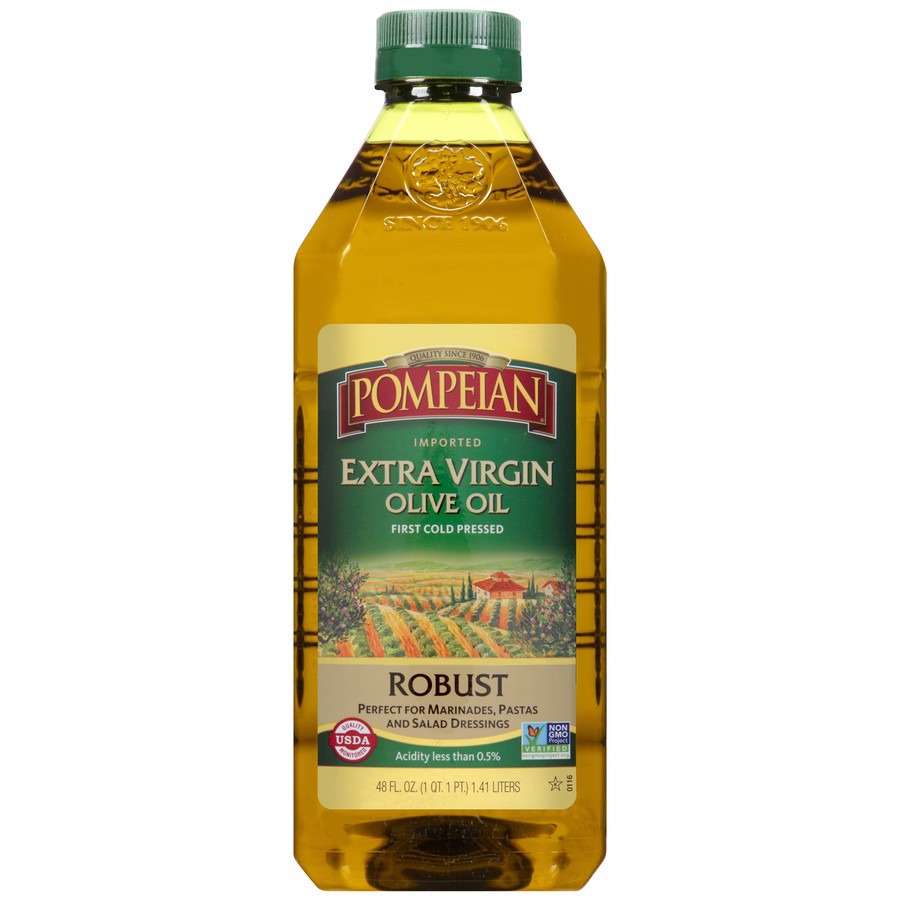 slide 1 of 7, Pompeian 48 oz Pompeian Robust Extra Virgin Olive Oil, 48 fl oz