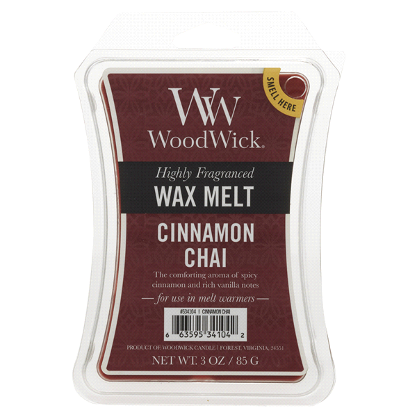 slide 1 of 1, Woodwick Wax Melts Cinnamon Chai, 3 oz