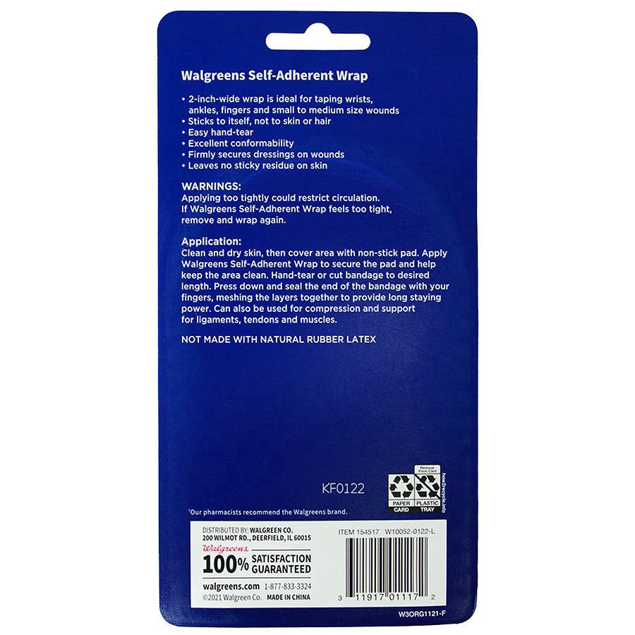 slide 3 of 5, Walgreens Self-Adherent Wrap 2 inch, 2 ct