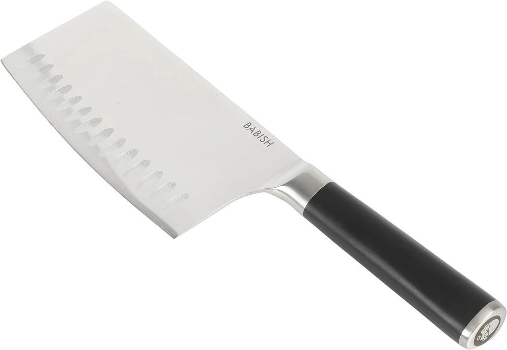 slide 4 of 4, Babish German Steel Cleaver Kitchen Knife 6.5 In, 6.5 in