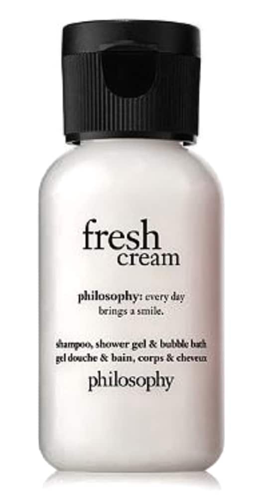 slide 1 of 1, philosophy Fresh Cream Mini Shampoo Shower Gel & Bubble Bath, 1 fl oz