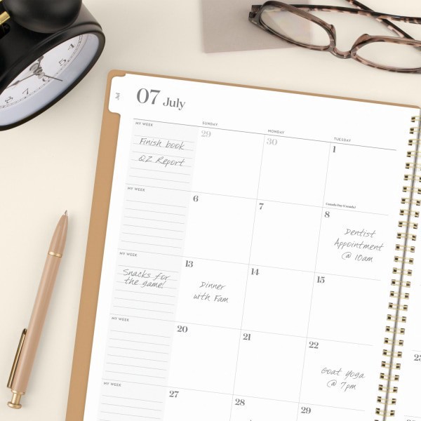 slide 2 of 7, Cambridge® WorkStyle® Academic 2025-2026 Monthly Planner, Sunbaked Clay, Large, 8 1/2"" x 11"", 1 ct