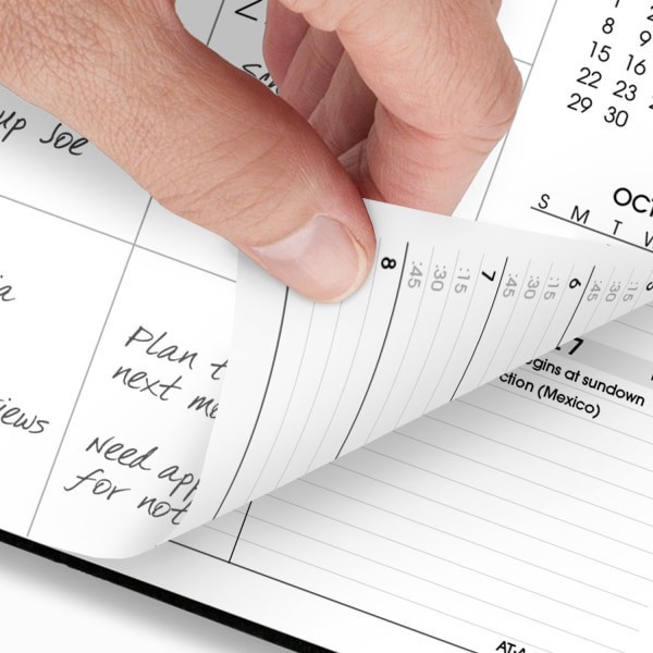 slide 3 of 10, AT-A-GLANCE® Move-A-Page Academic 2025-2026 Weekly Monthly Appointment Book Planner, Black, Large, 9"" x 11"", 1 ct