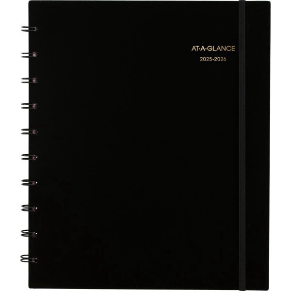 slide 6 of 10, AT-A-GLANCE® Move-A-Page Academic 2025-2026 Weekly Monthly Appointment Book Planner, Black, Large, 9"" x 11"", 1 ct