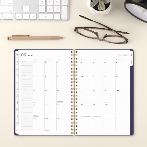 slide 9 of 9, Cambridge® WorkStyle® Classic Academic 2025-2026 Weekly Monthly Planner, Future Dusk, Small, 5 1/2"" x 8 /12"", 1 ct