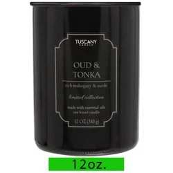 Tuscany Color Splash Collection Scented Jar Candle - Oud & Tonka