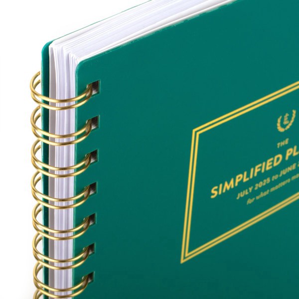 slide 4 of 10, Emily Ley Simplified by Emily Ley for AT-A-GLANCE® Academic 2025-2026 Weekly Monthly Planner, Green, Medium, 7"" x 8 3/4"", 1 ct