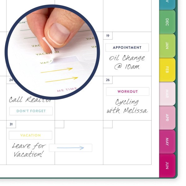 slide 9 of 10, Emily Ley Simplified by Emily Ley for AT-A-GLANCE® Academic 2025-2026 Weekly Monthly Planner, Green, Medium, 7"" x 8 3/4"", 1 ct