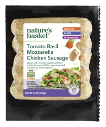 Nature's Basket Chicken Sausage, Tomato, Basil & Mozzarella