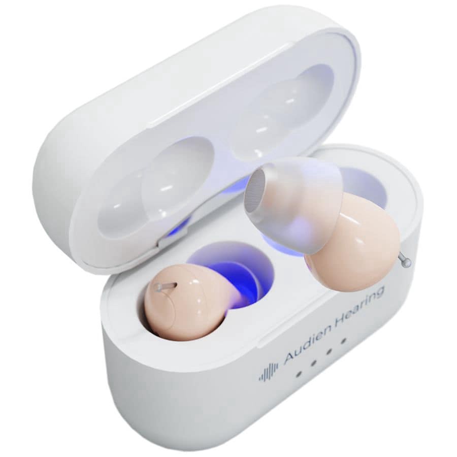 slide 4 of 4, Audien Hearing Atom Pro 2 Rechargeable Smaller Size OTC Hearing Aids 1 Pair, 1 ct