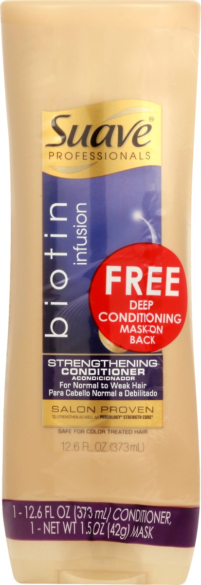 slide 9 of 9, Suave Professionals Biotin Infusion Strengthening Conditioner, 12.6 oz