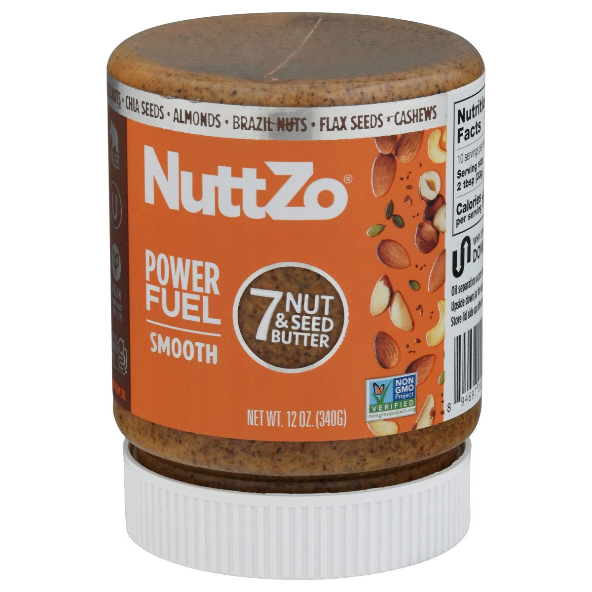 slide 9 of 9, Nuttzo Power Fuel Organic Smooth Seven Nut & Seed Butter, 1 ct