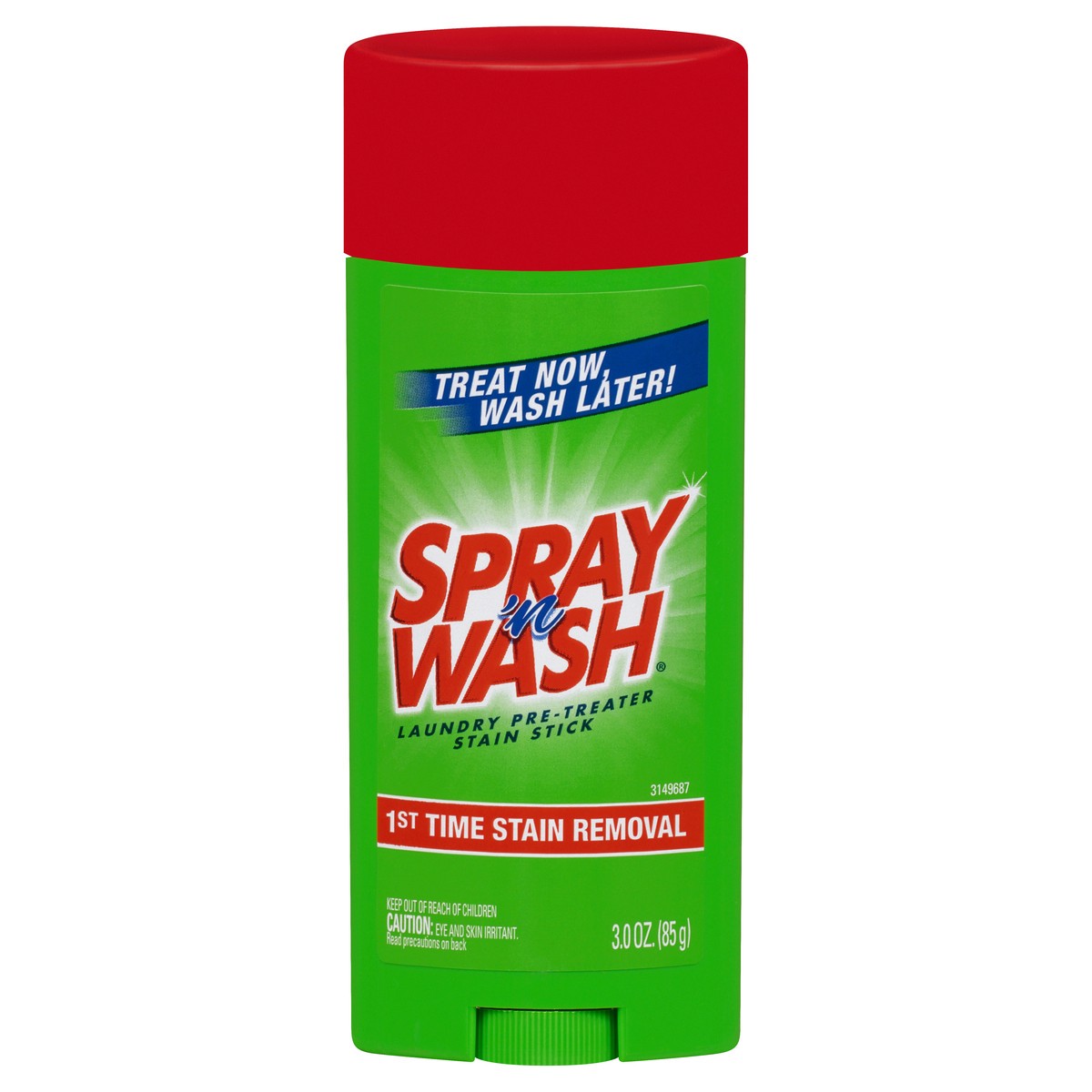 slide 1 of 9, Spray 'n Wash Pre-Treat Laundry Stain Stick, 3oz Stick, 3 oz