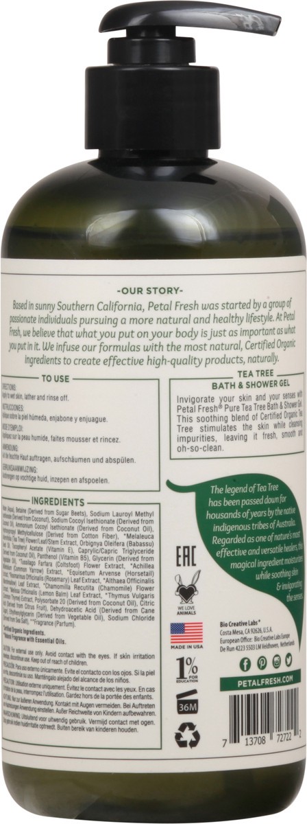 slide 4 of 13, Petal Fresh Pure Purifying Tea Tree Bath & Shower Gel 16 fl oz, 16 oz