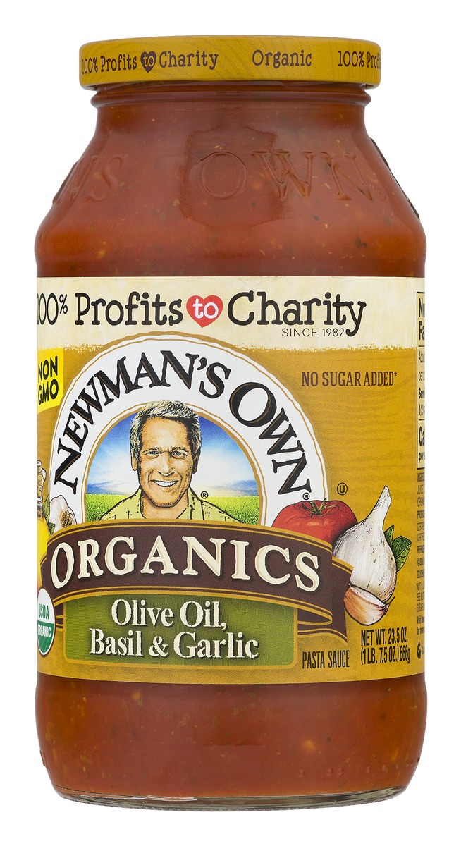 slide 2 of 11, Newman's Own Organic Olive Oil, Basil & Garlic Pasta Sauce 23.5 oz, 23.5 oz