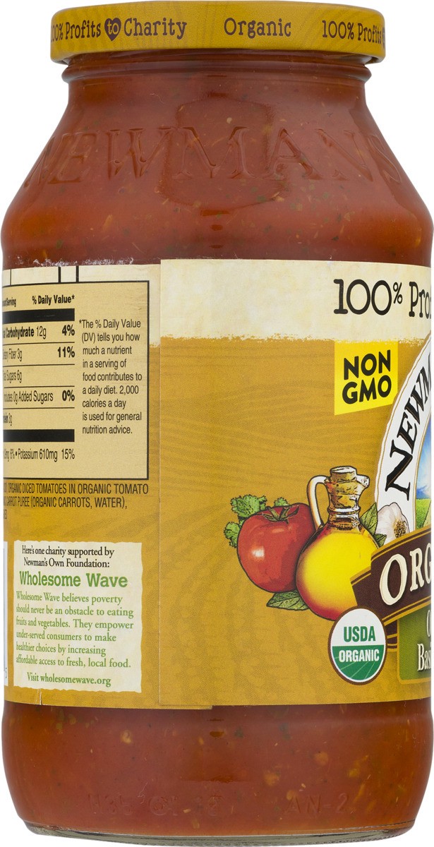 slide 11 of 11, Newman's Own Organic Olive Oil, Basil & Garlic Pasta Sauce 23.5 oz, 23.5 oz