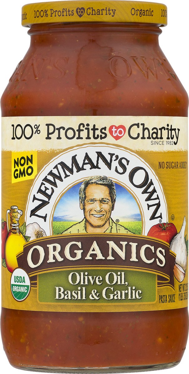 slide 9 of 11, Newman's Own Organic Olive Oil, Basil & Garlic Pasta Sauce 23.5 oz, 23.5 oz