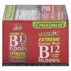 Stacker 2 B12 10,000% Energy Shots Acai Pomegranate flavor