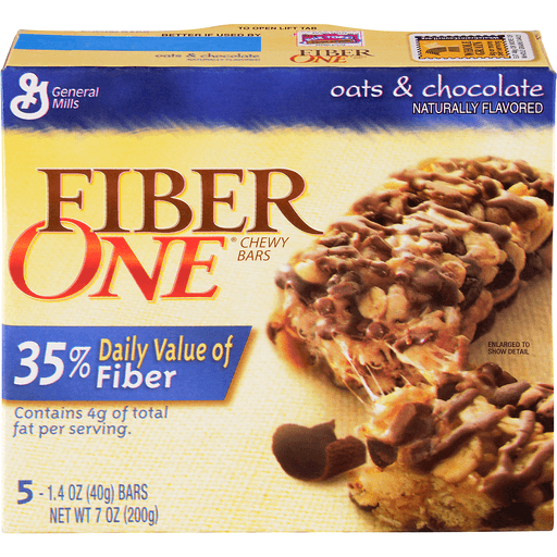 slide 2 of 9, Fiber One Oats & Chocolate Chewy Bars, 5 ct