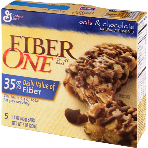 slide 3 of 9, Fiber One Oats & Chocolate Chewy Bars, 5 ct