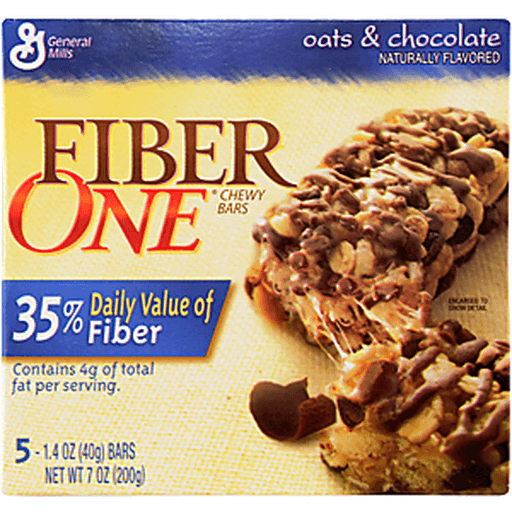 slide 4 of 9, Fiber One Oats & Chocolate Chewy Bars, 5 ct