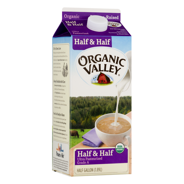 slide 1 of 4, Organic Valley Half And Half, 64 oz