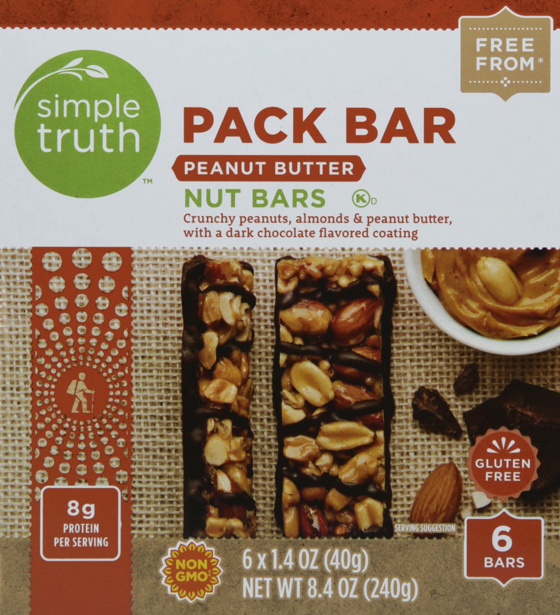 slide 1 of 5, Simple Truth Nut Bars 6 ea, 6 ct