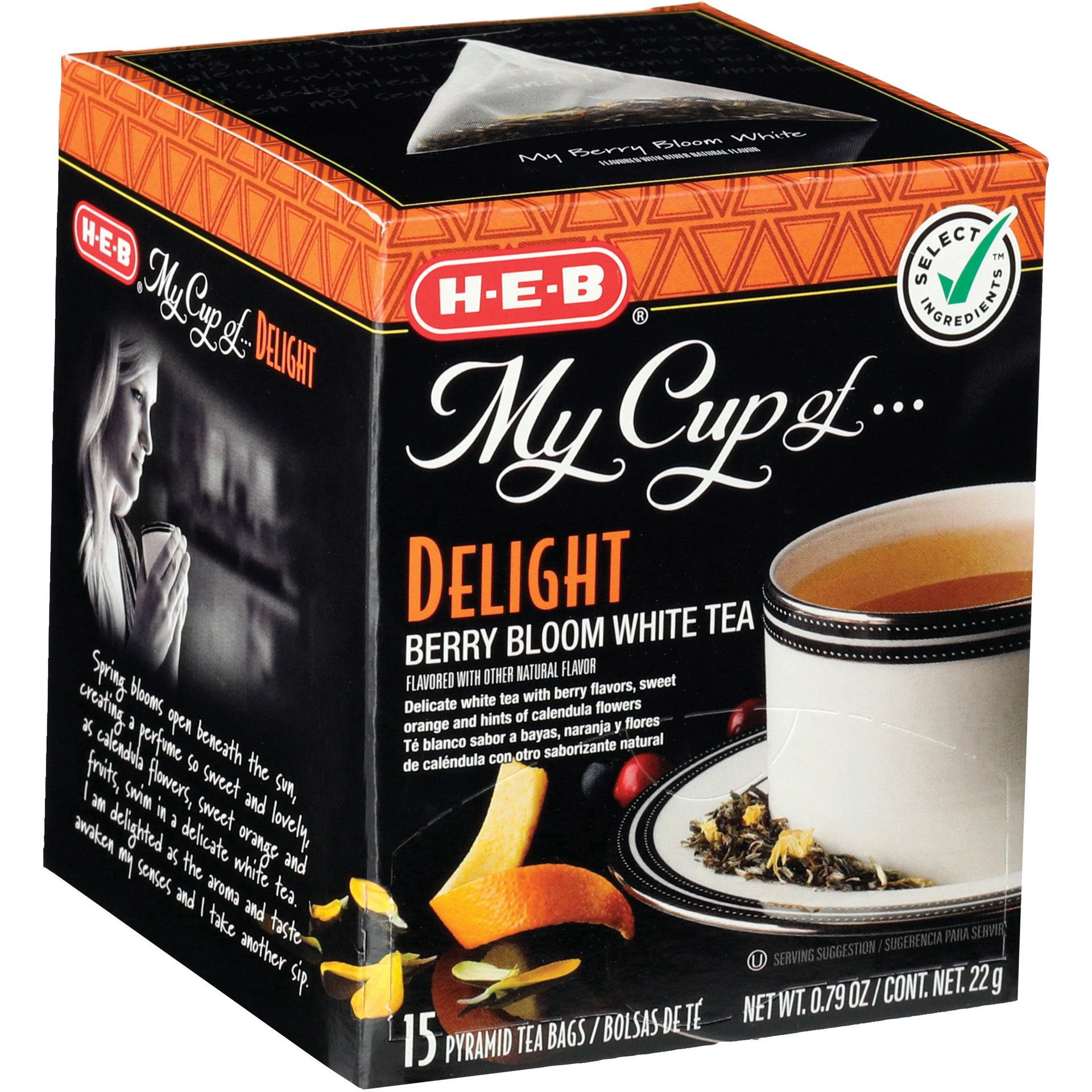slide 1 of 1, H-B My Cup of Delight Berry Bloom White Tea, Pyramid Tea Bags- 15 ct, 15 ct