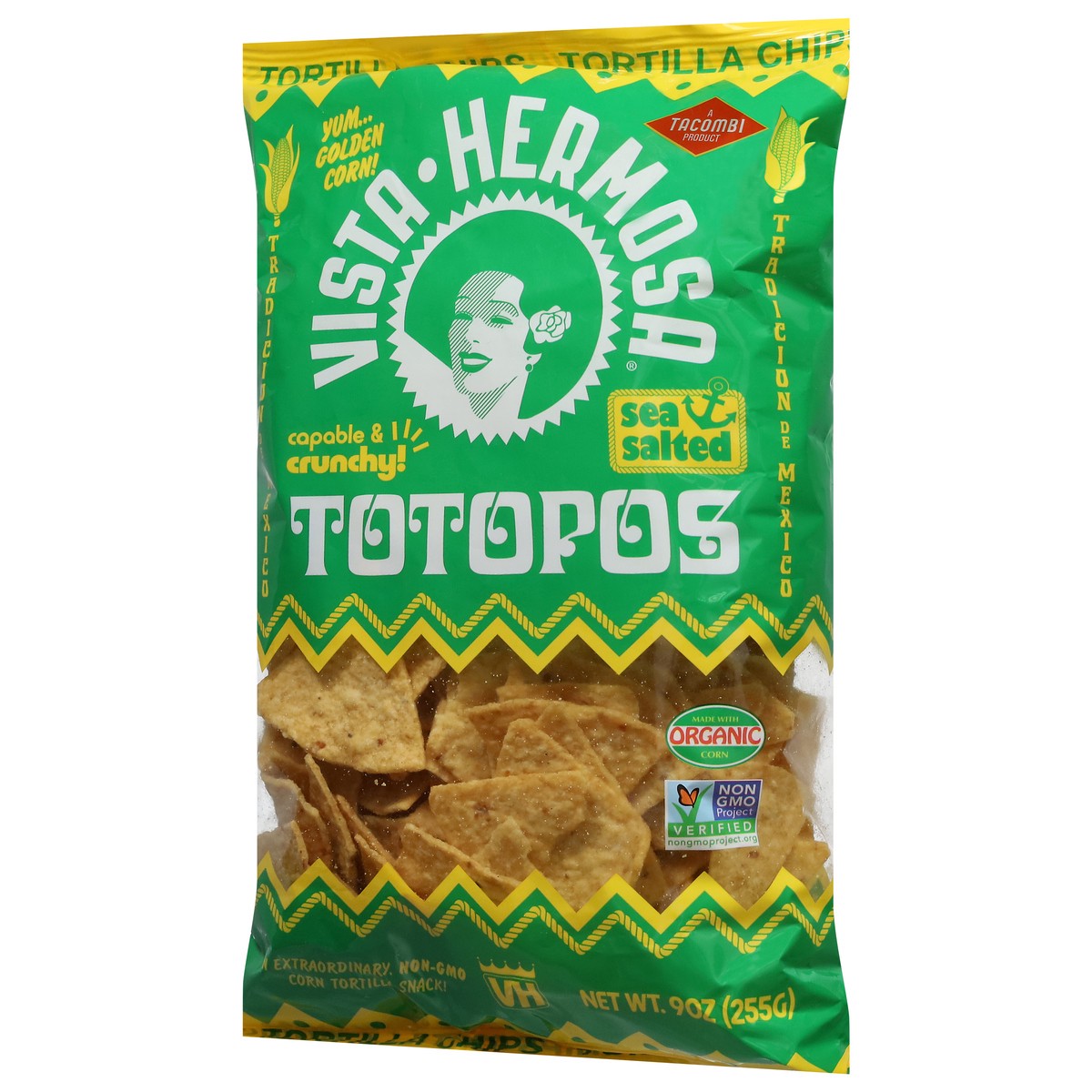 slide 3 of 9, Vista Hermosa Capable & Crunchy Sea Salted Tortilla Chips 9 oz, 9 oz