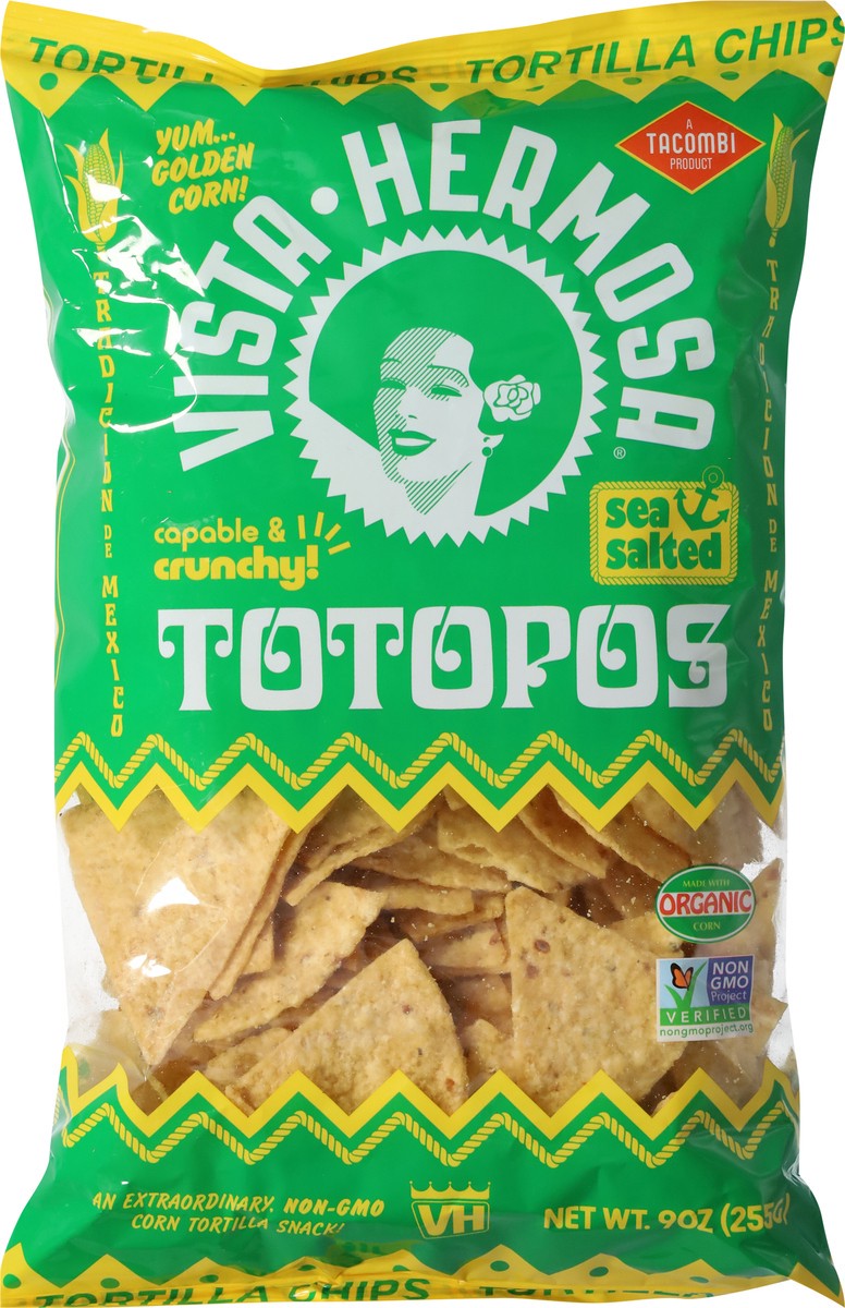 slide 4 of 9, Vista Hermosa Capable & Crunchy Sea Salted Tortilla Chips 9 oz, 9 oz