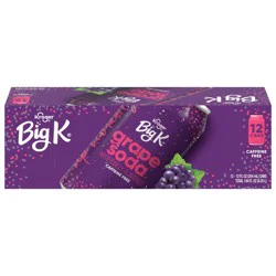 Big K Caffeine Free Grape Soda - 12 ct; 12 fl oz