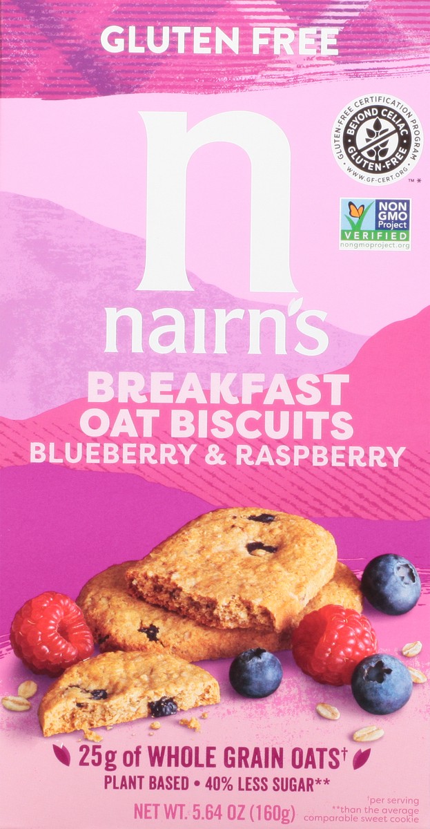 slide 1 of 9, Nairn's Biscuits Blbrry Rsbrry - 5.64 oz, 5.64 oz