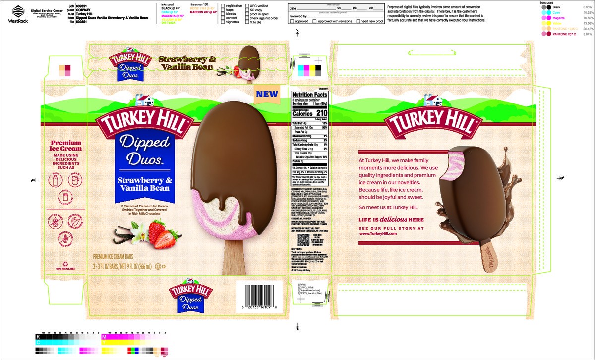 slide 3 of 9, Turkey Hill Strawberry & Vanilla Bean Dipped Duos, 3 ct