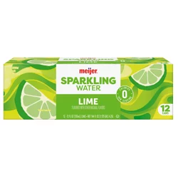 Meijer Sparkling Water Lime - 12 ct; 12 oz