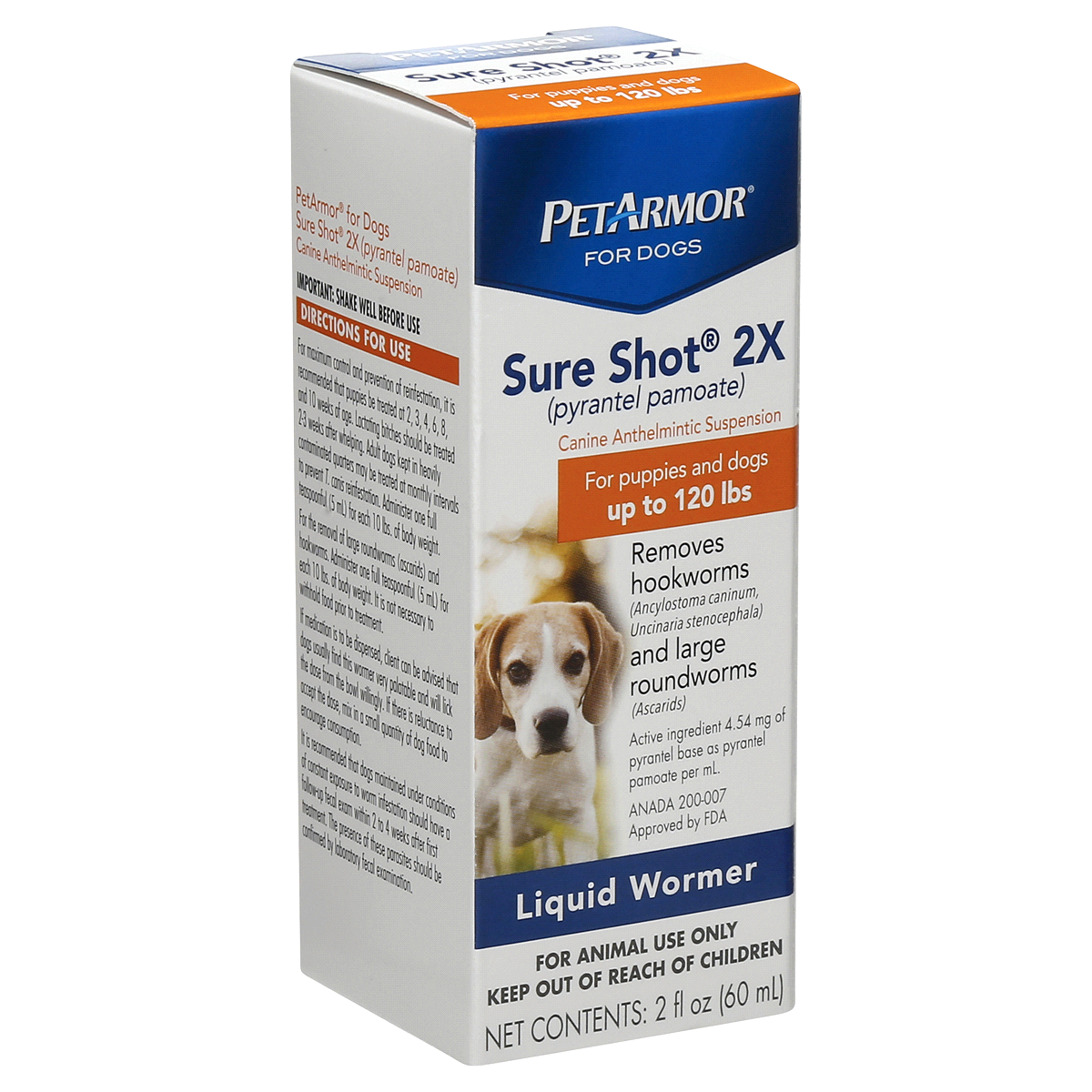 slide 4 of 6, PetArmor Sure Shot Liq Wormer Dog 2OZ, 2 ct
