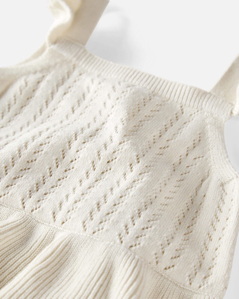 slide 3 of 3, Littleplanet Baby Organic Cotton Pointelle Romper Riley White 12M, 1 ct