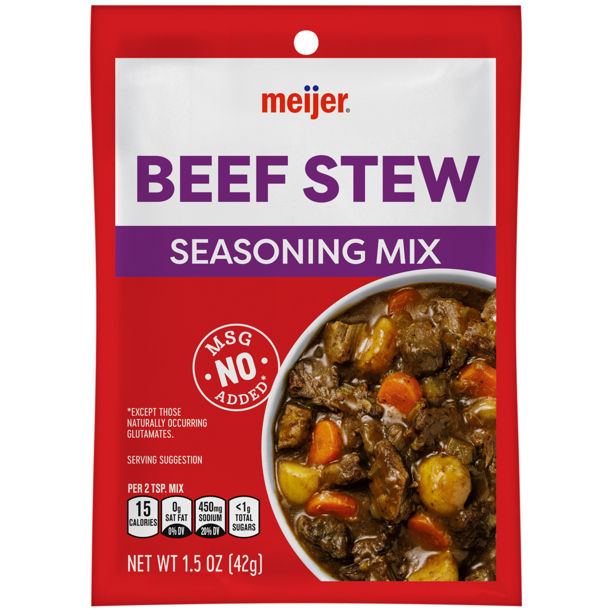 slide 1 of 5, Meijer Beef Stew Seasoning Mix, 1.5 oz