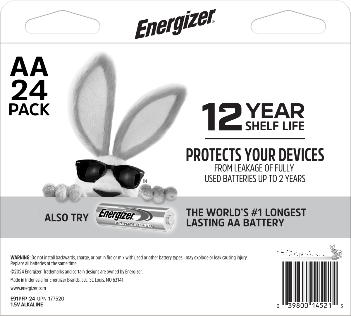 slide 2 of 2, Energizer Max AA Alkaline Batteries 24 Each, 24 ct