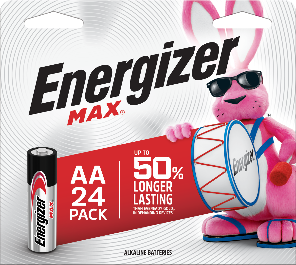 slide 1 of 2, Energizer Max AA Alkaline Batteries 24 Each, 24 ct