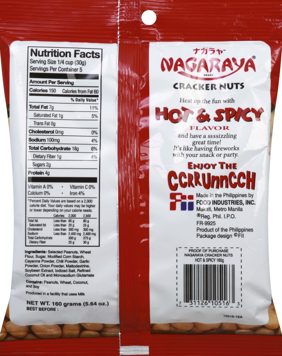 slide 6 of 7, Nagaraya Cracker Nuts 160 g, 160 g