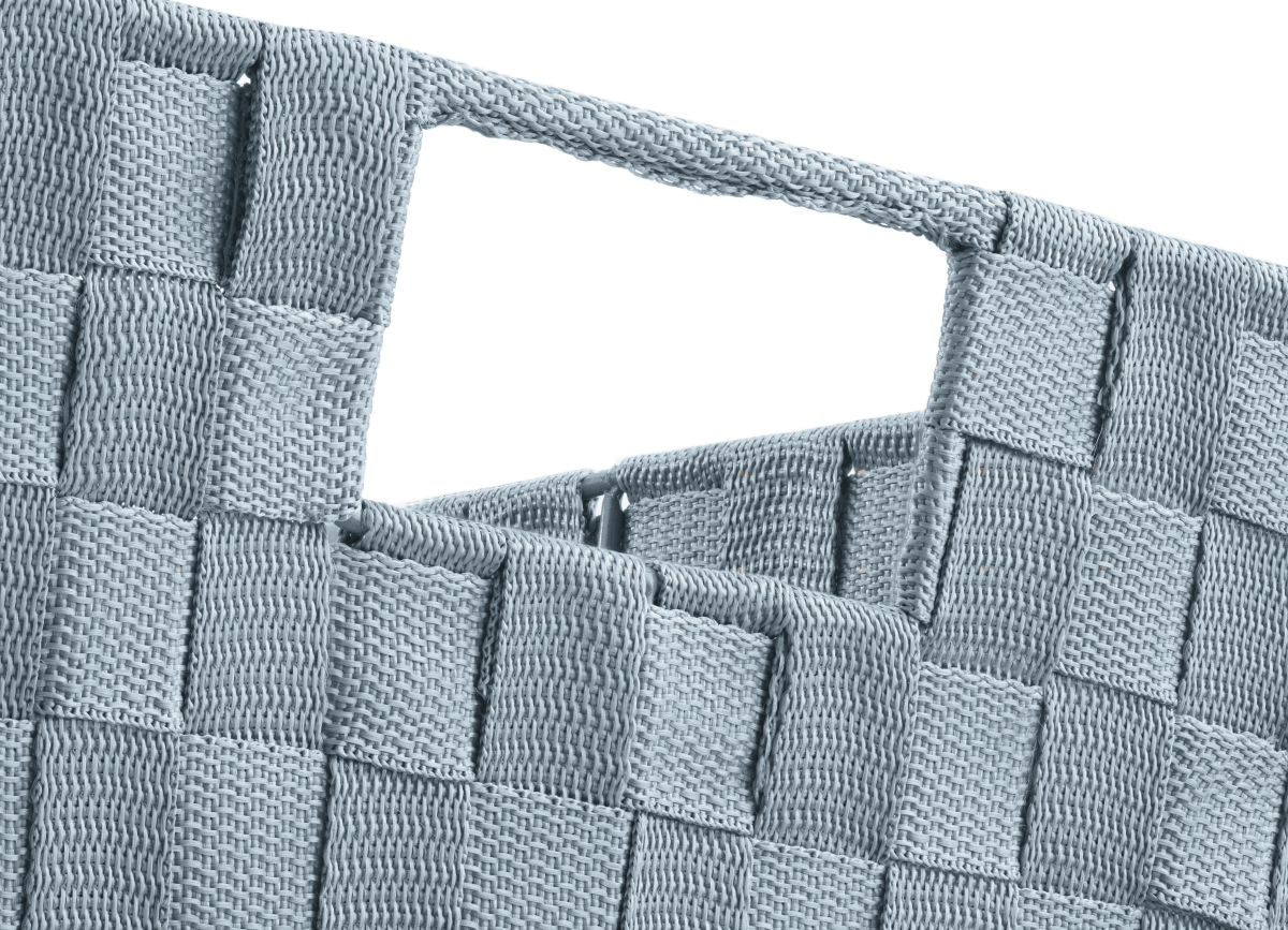 slide 2 of 3, Whitmor Woven Strap Shelf Tote Blue, 1 ct