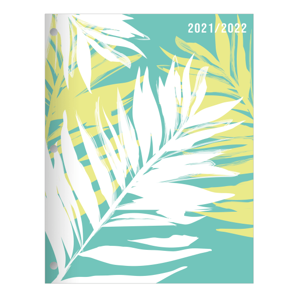 slide 1 of 3, Office Depot Brand Fashion Monthly Academic Planner, 8-1/4'' X 10-3/4'', Tropical Techtopia, July 2021 To June 2022, Dx200580-007, 1 ct