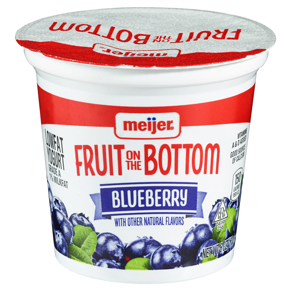 slide 1 of 3, Meijer Fruit on the Bottom Yogurt, Blueberry, 6 oz