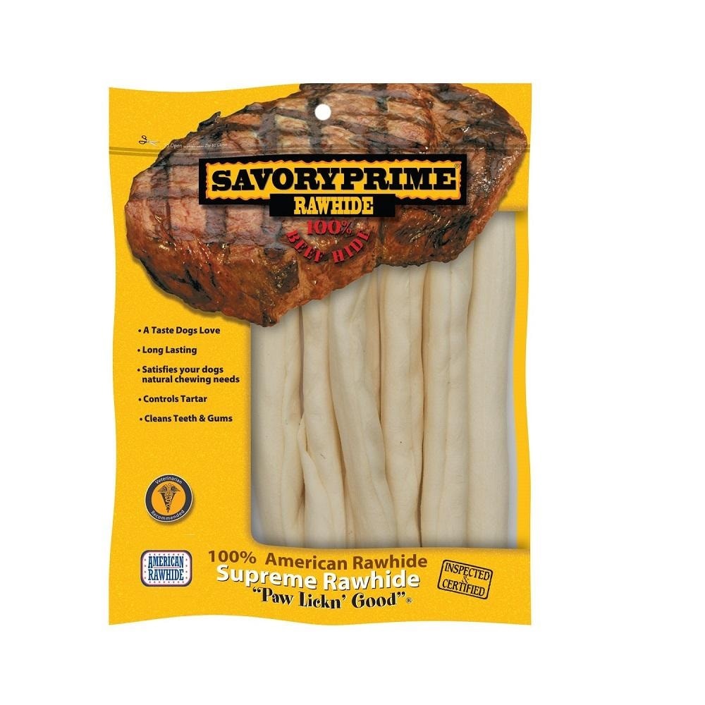 slide 1 of 1, Savory Prime Supreme Rawhide Mini White Rolls Dog Treats, 7 ct