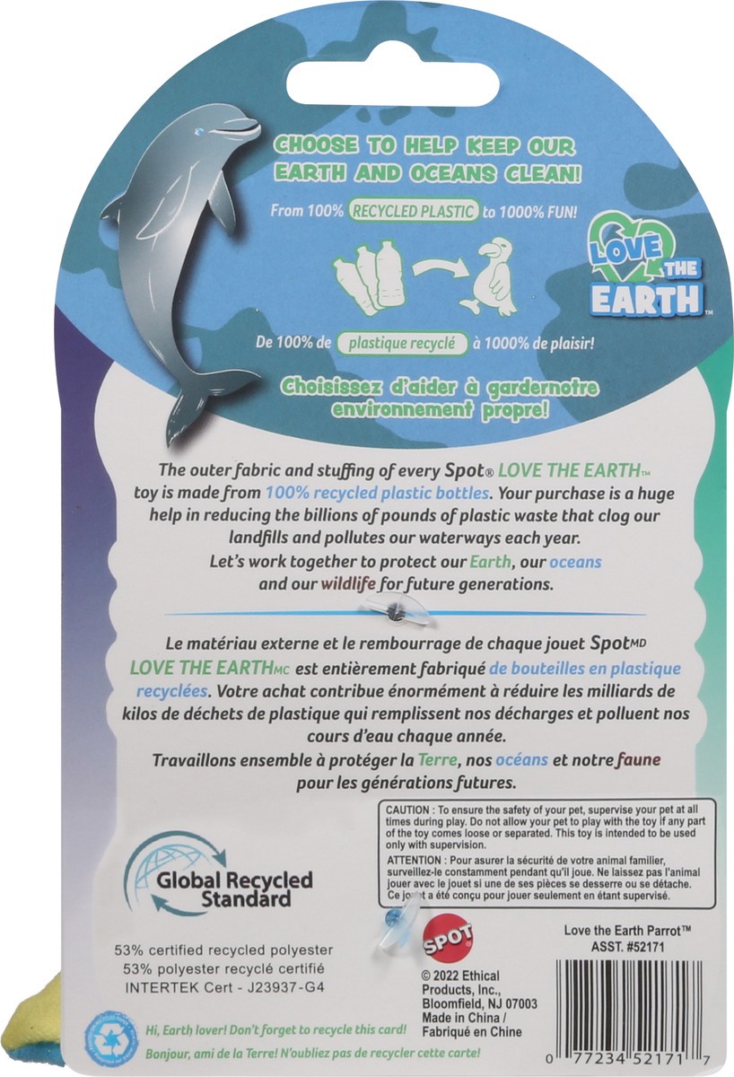 slide 10 of 12, SPOT Love The Earth Parrot Cat Toys 1 ea, 1 ct